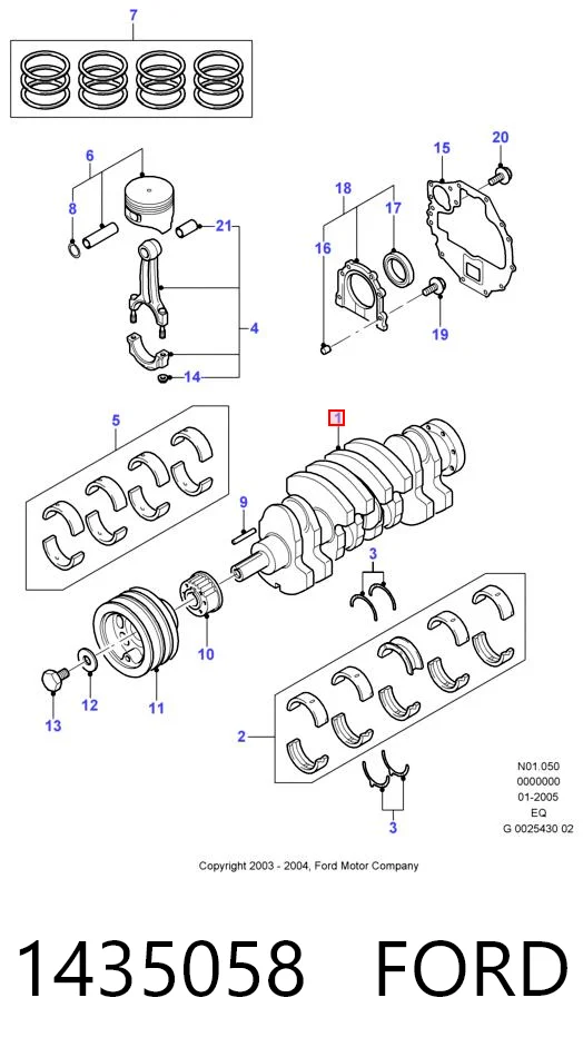 1435058 Ford Cambota de motor