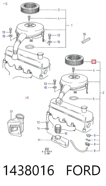 Filtro de ar Polcar PA7176