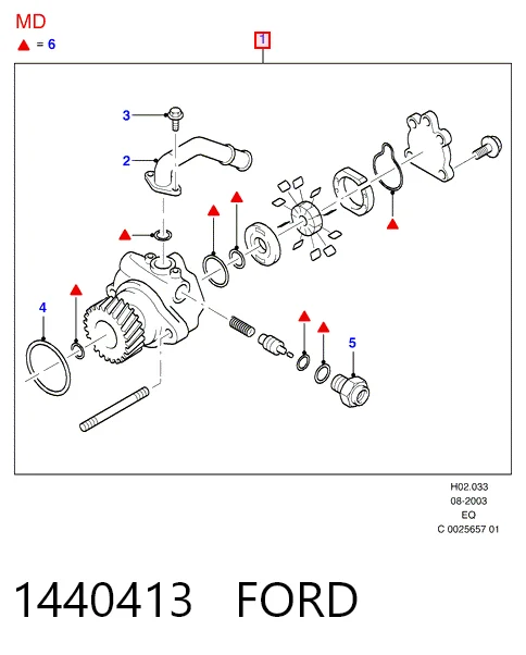  Bomba da Direção hidrâulica assistida Ford Ranger pick-up (ER) (1999 - 2003) 