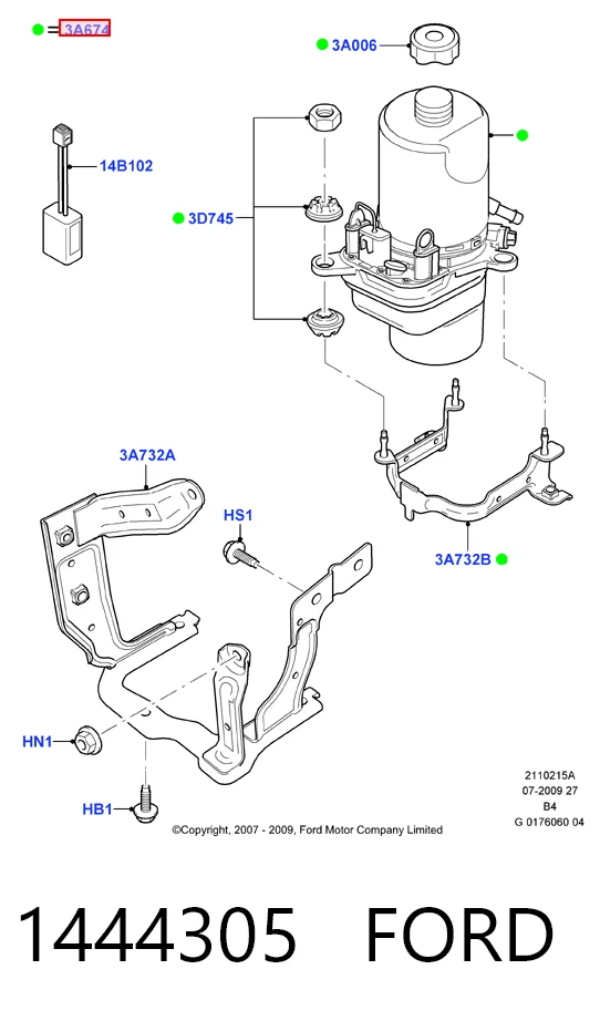 Bomba da Direção hidrâulica assistida Ford C-Max  DM2