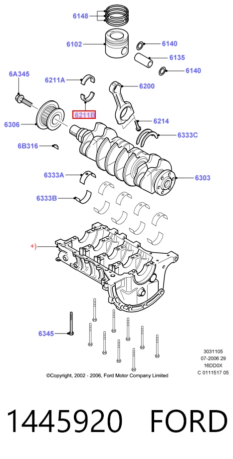 Compre 61516500 NE/NPR Folhas inseridas de cambota de biela, kit, padrão (STD)