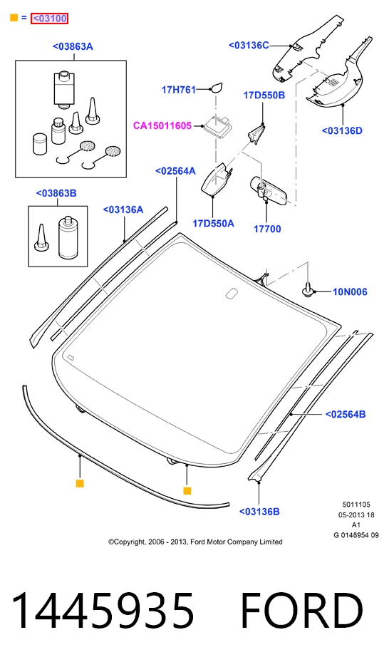 Pára-brisas para Ford Galaxy II CA1 WA6