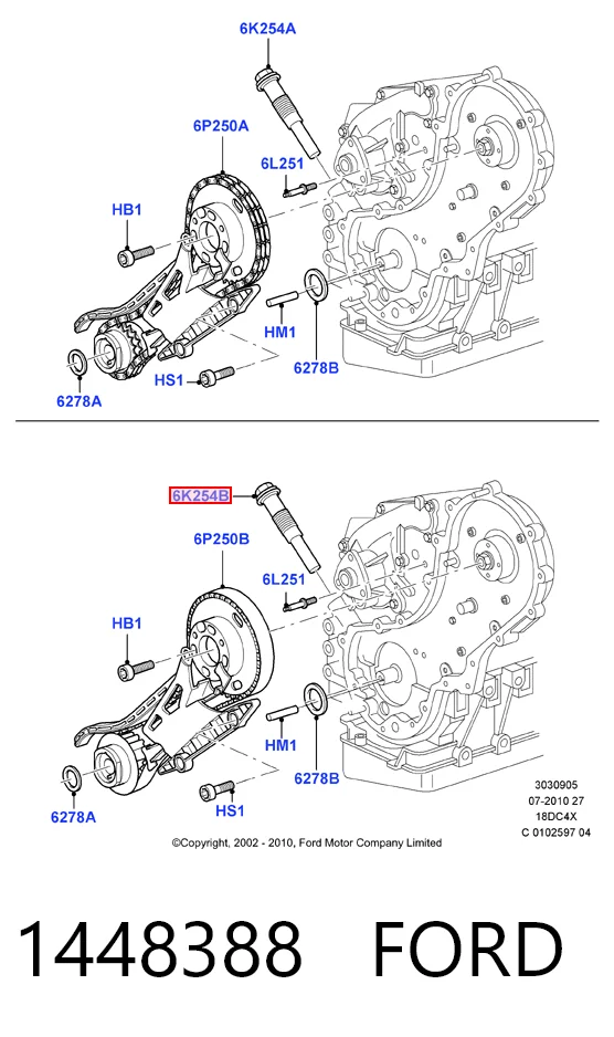  Reguladora de tensão da correia do mecanismo de distribuição de gás Ford Galaxy II CA1 monovolume (WA6) (2006 - 2015) II CA1