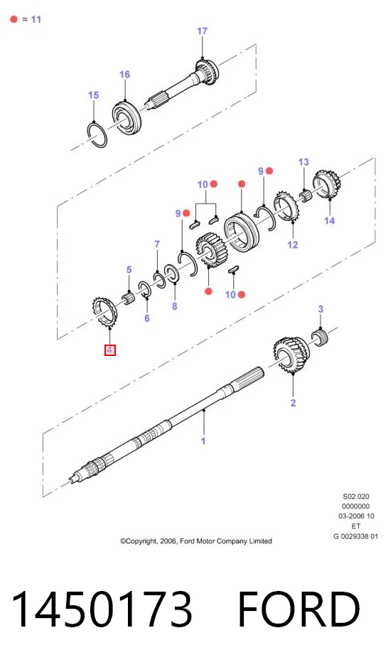 1450173 Ford Bomba de motor de fluido para lavador de vidro dianteiro