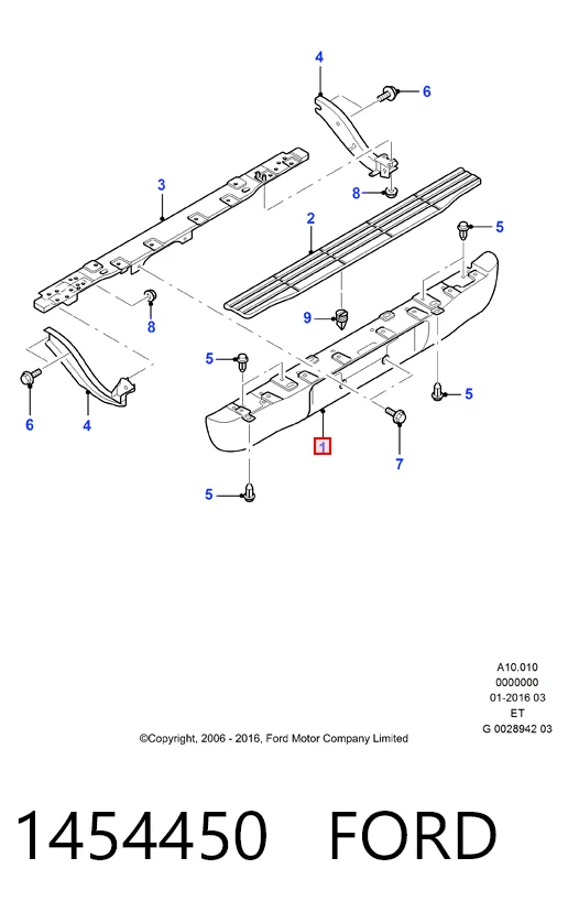 Pára-choque traseiro para Ford Ranger ET
