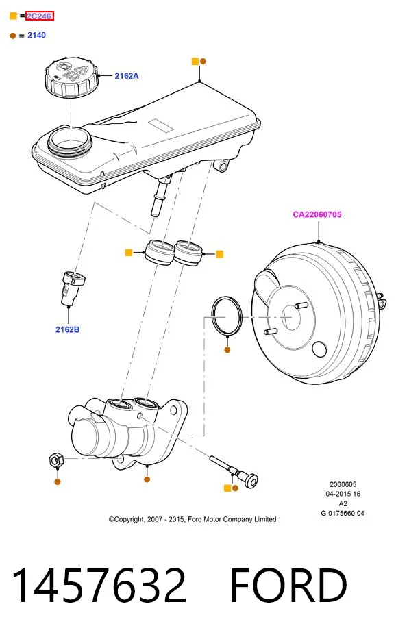 Tanque de cilindro mestre do freio (de fluido de freio) Ford Mondeo IV CA2 ao melhor preço