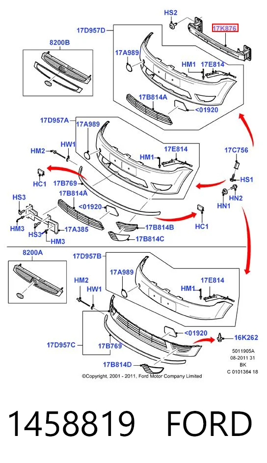  para Ford Fiesta V (JH, JD)