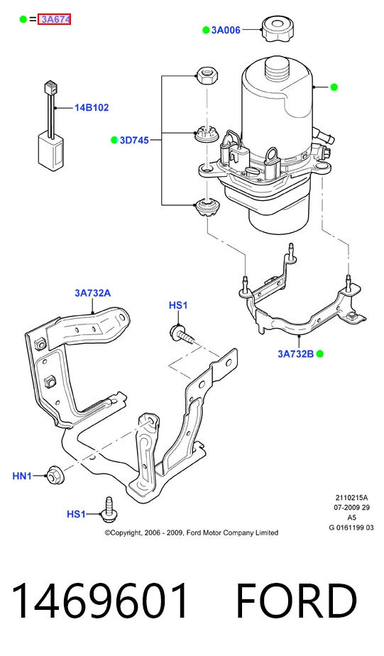  Bomba da Direção hidrâulica assistida Ford C-Max monovolume (DM2) (2003 - 2007) 