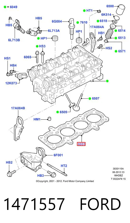 Vedante de cabeça de motor (CBC) Kamoka 8701014 preço, a partir de 41,89 USD