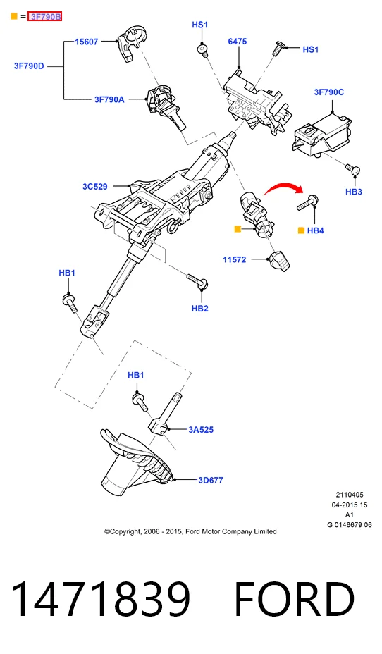 Fecho de ignição para Ford Mondeo IV CA2