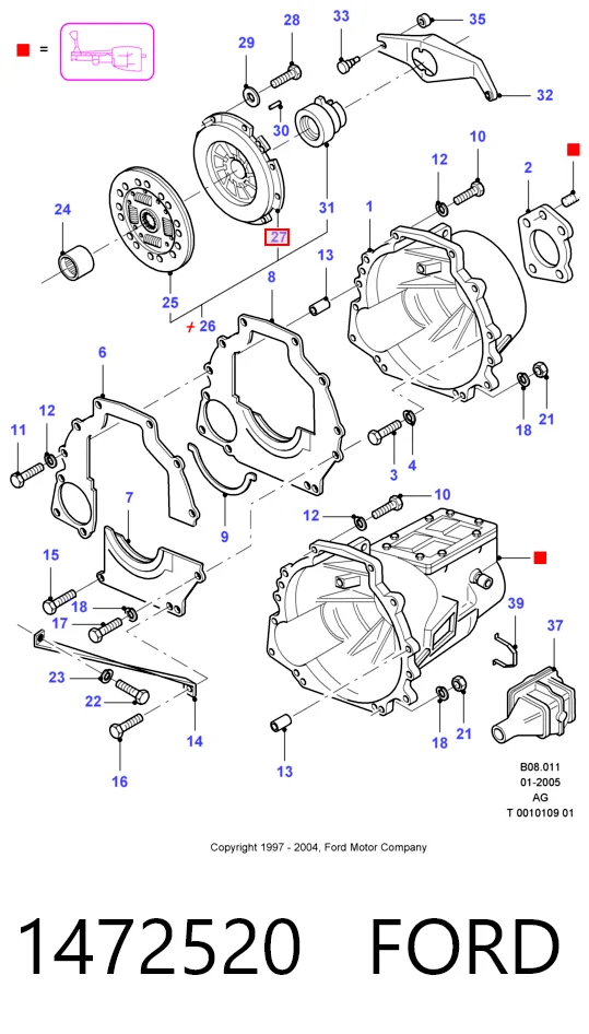 Compre Cesta de embraiagem Ford Sierra 2