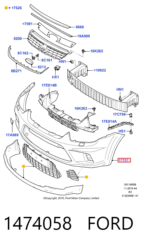 Pára-choque dianteiro para Ford C-Max  CB3