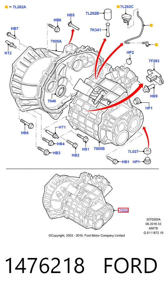 Caixa de Mudança montada (caixa mecânica de velocidades) para Ford Mondeo IV CA2