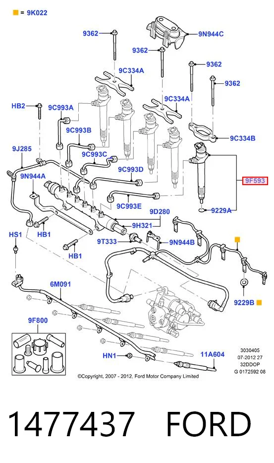 1477437 Ford Injetor de injeção de combustível