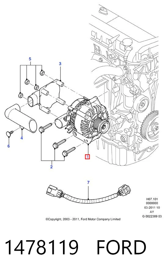 1478119 Ford Gerador