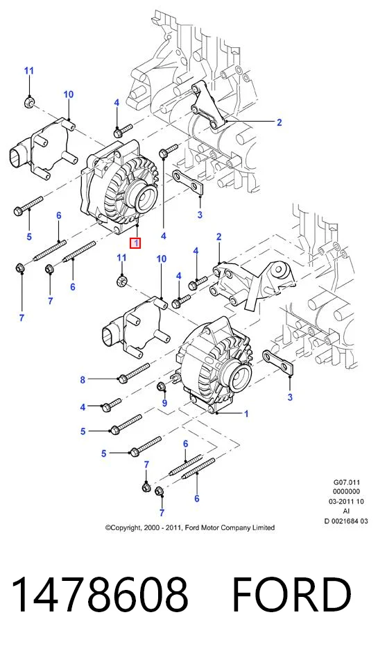 1478608 Ford Gerador