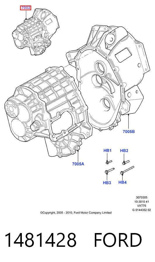 Caixa de Mudança montada (caixa mecânica de velocidades) para Ford Transit VI V347/8