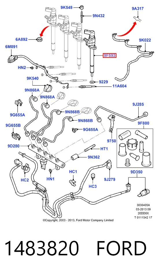 Compre 9657144580 VAG Injetor de injeção de combustível