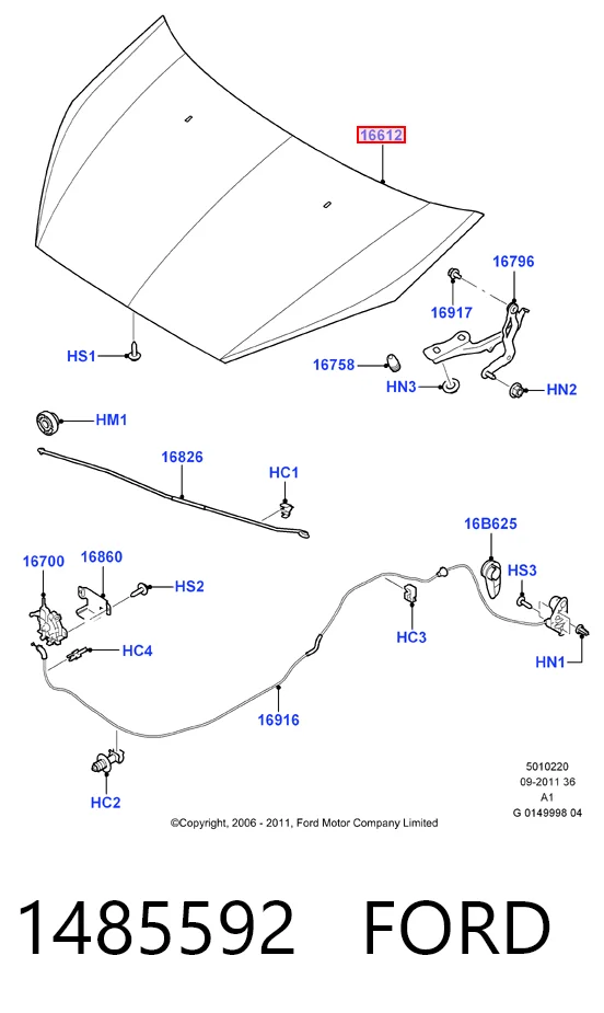 Capota para Ford Galaxy II CA1 WA6