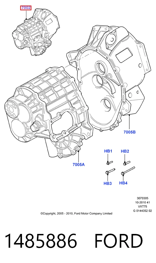 Caixa de Mudança montada (caixa mecânica de velocidades) Ford Transit VI V347/8