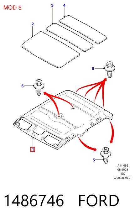 Revestimento do teto Ford Ranger  EQ ao melhor preço