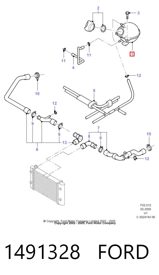 Tanque de expansão do sistema de esfriamento Ford Galaxy  WGR ao melhor preço