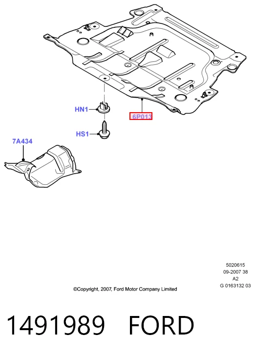 Compre Proteção de motor, de panela (da seção de motor) Ford Galaxy 