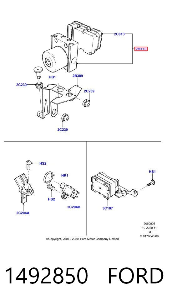 Unidade hidráulico de controlo ABS para Ford C-Max  CB3