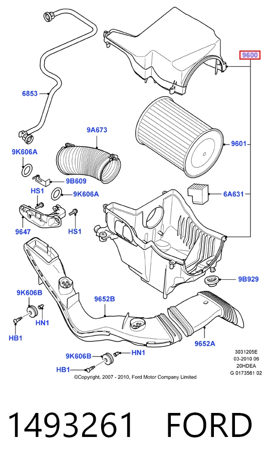 Compre Caixa de filtro de ar Ford Galaxy 