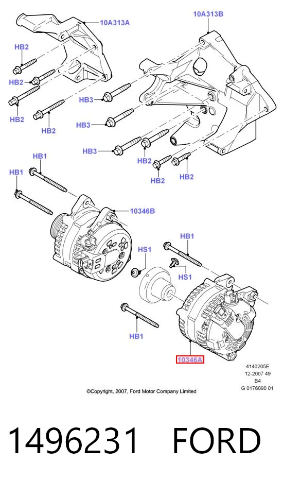 1496231 Ford Gerador