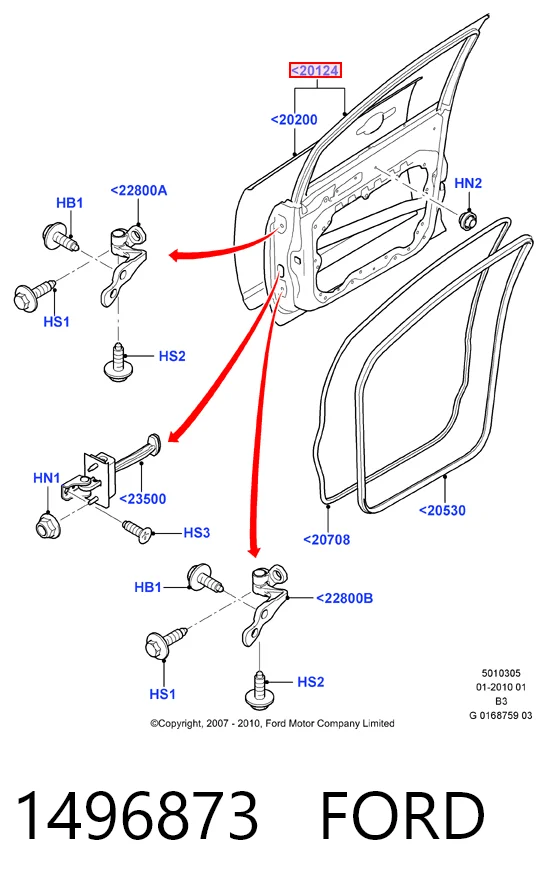 Porta dianteira esquerda para Ford C-Max  DM2