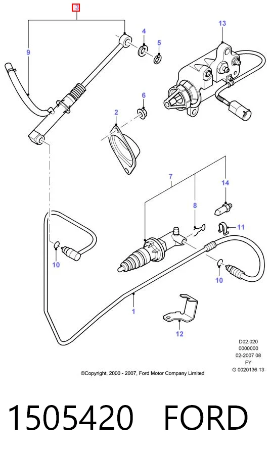 1505420 Ford Cilindro mestre de embraiagem