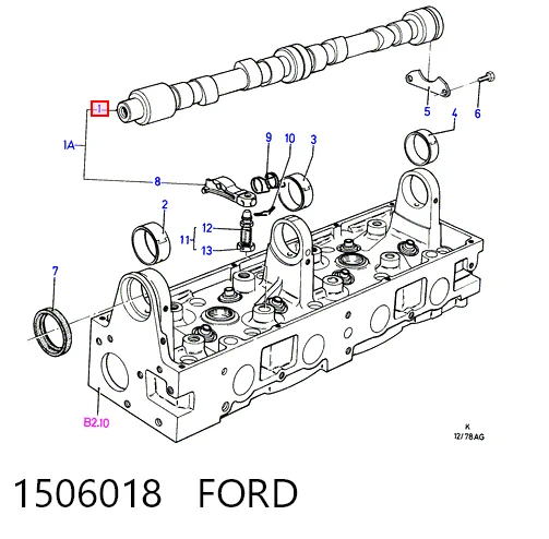  Árvore distribuidora de motor Ford Transit IV ônibus (T) (1985 - 1992) IV