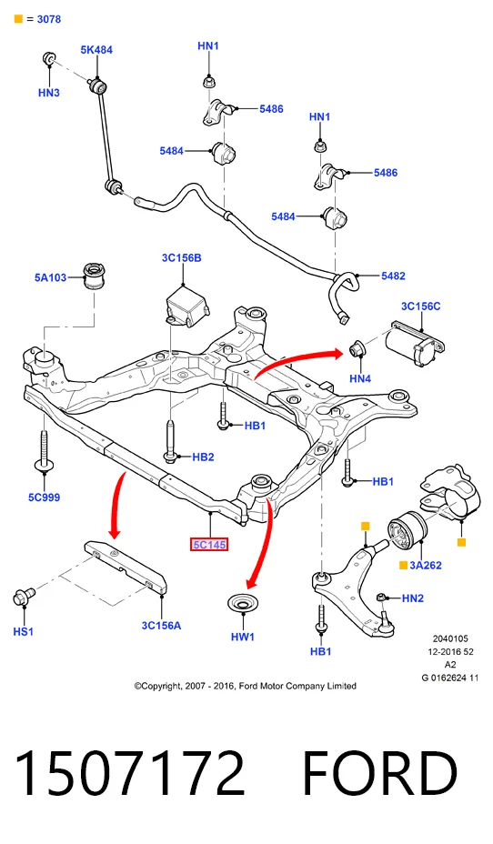 Viga de suspensão dianteira (plataforma veicular) Ford Mondeo preço, a partir de 211,69 USD
