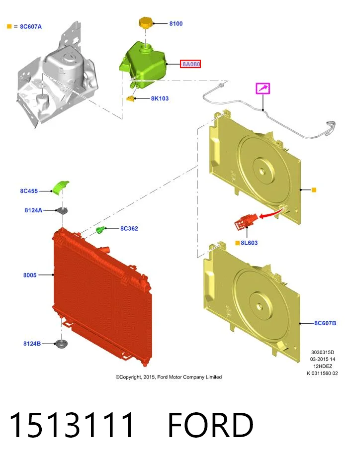 Tanque de expansão do sistema de esfriamento Ford Fiesta VI CB1 ao melhor preço