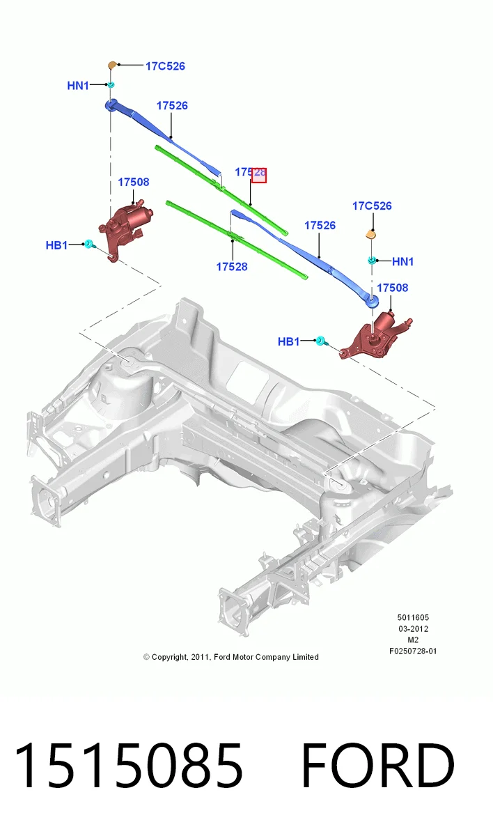Compre 1689813480 Peugeot/Citroen Limpa-pára-brisas do pára-brisas, kit de 2 un.