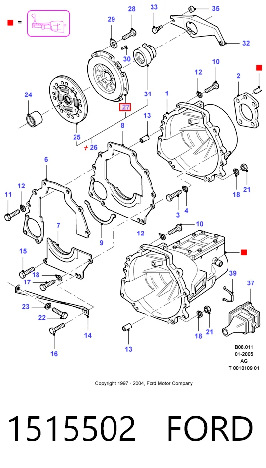 Cesta de embraiagem Ford Sierra II BNG