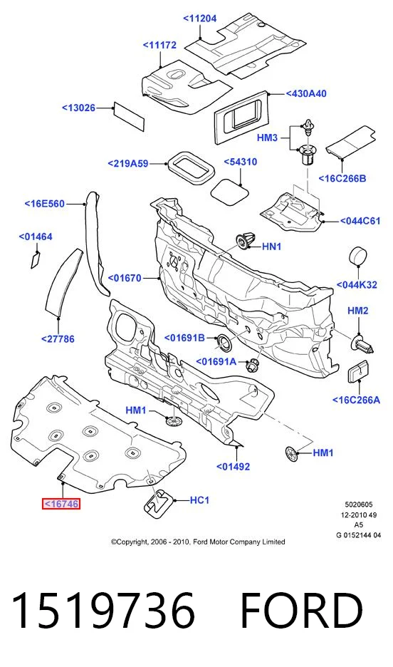 Isolamento de ruído da capota Ford Focus II DA, HCP, DP ao melhor preço
