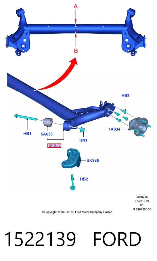 Compre Viga de suspensão traseira (plataforma veicular) Ford Fiesta 