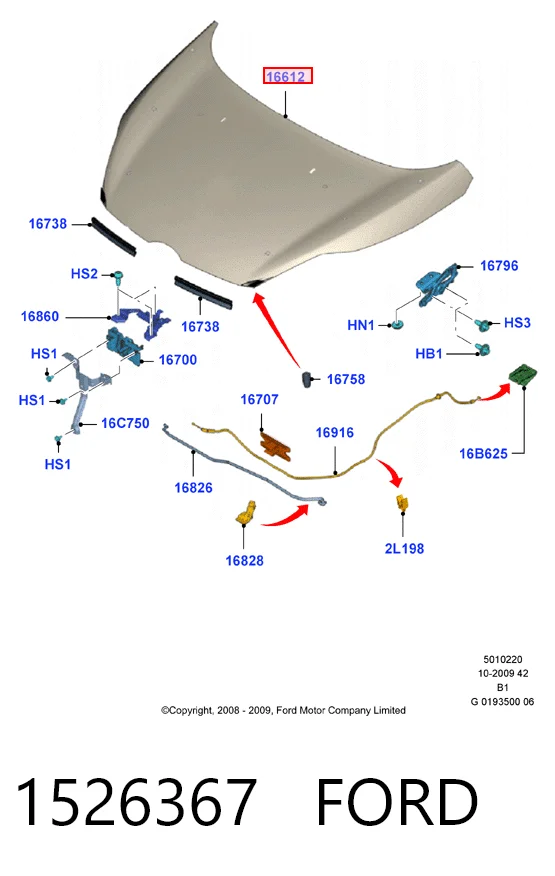 Capota para Ford Fiesta Mk6 CB1