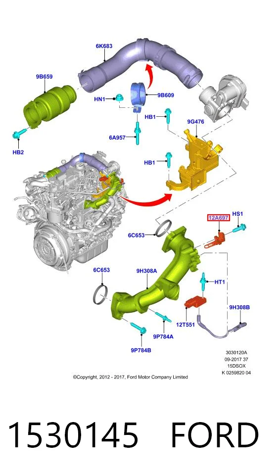 Sensor de temperatura da mistura de ar Ford Fiesta ao melhor preço