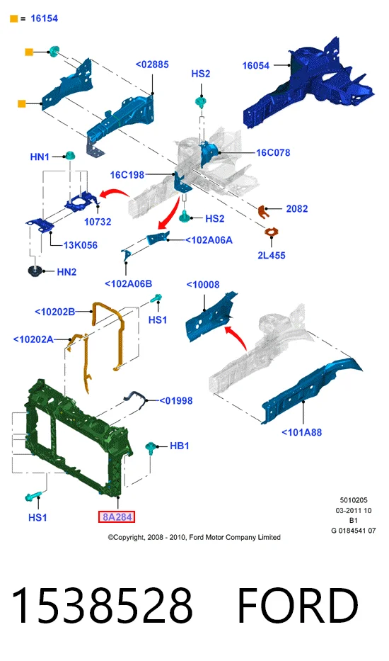 Compre 2810201 FPS Suporte do radiador montado (painel de montagem de fixação das luzes)