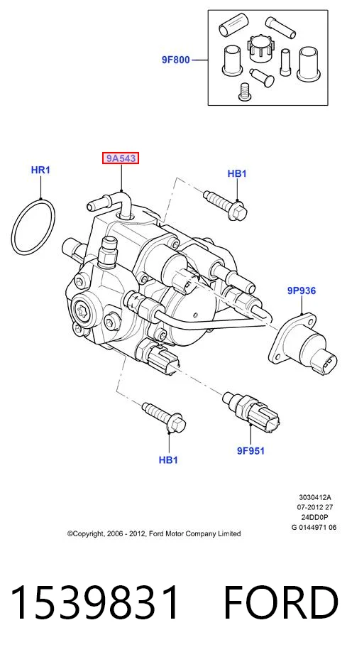 1539831 Ford Bomba de combustível de pressão alta