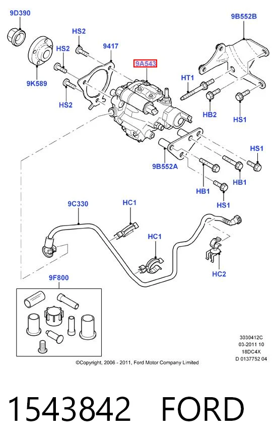 1543842 Ford Bomba de combustível de pressão alta