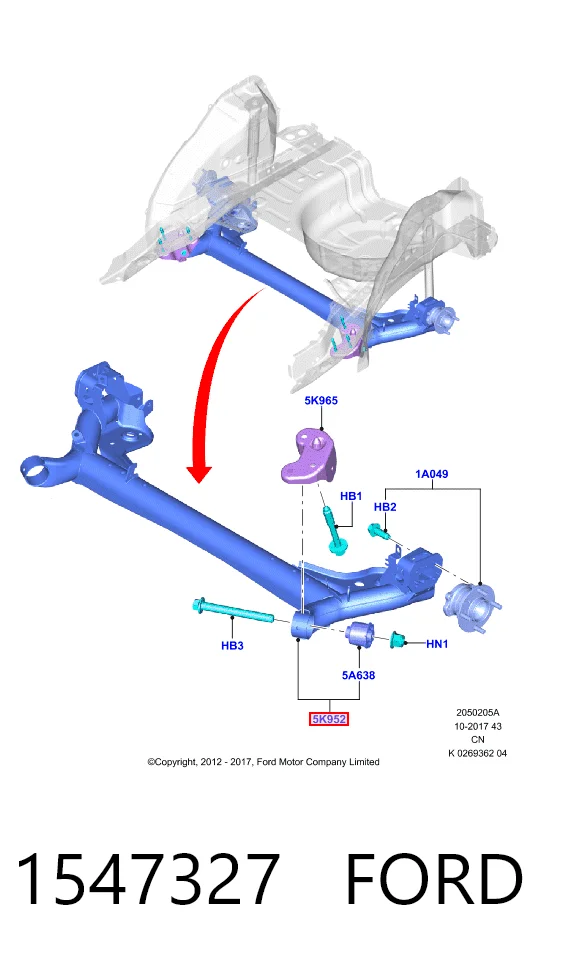 Compre Viga de suspensão traseira (plataforma veicular) Mazda 2 2