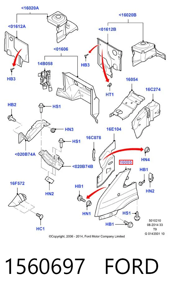 Pára-lama dianteiro direito Ford Transit  V347/8 ao melhor preço