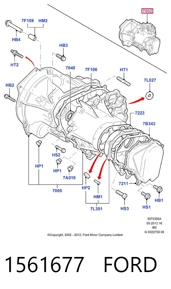Caixa de Mudança montada (caixa mecânica de velocidades) para Ford Fiesta Mk5 JH, JD