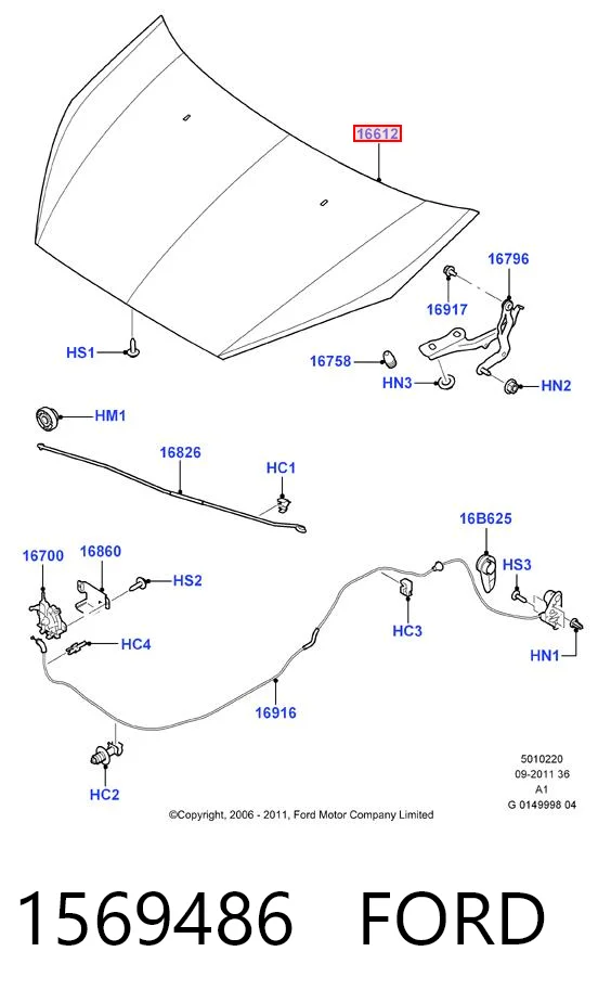 Capota Ford Galaxy preço, a partir de 136,32 USD
