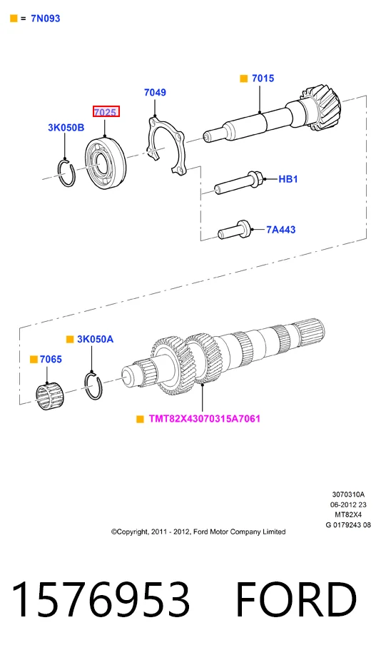 Rolamento da árvore primária da Caixa de Mudança para Ford Transit V184/5