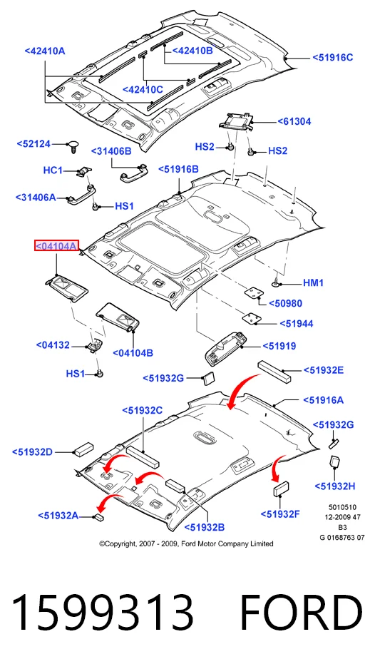 Pala contra o sol para Ford C-Max  DM2